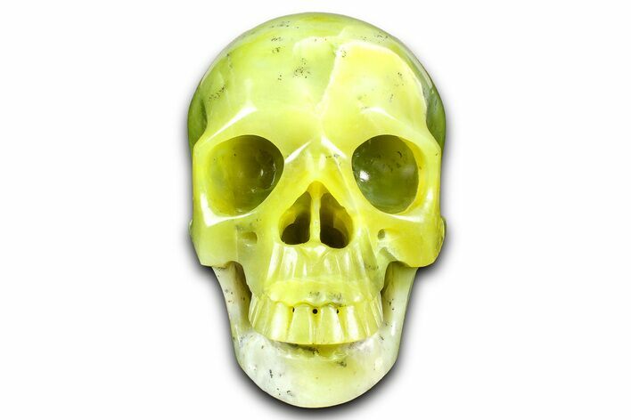 Realistic Green Jade (Nephrite) Skull #382181